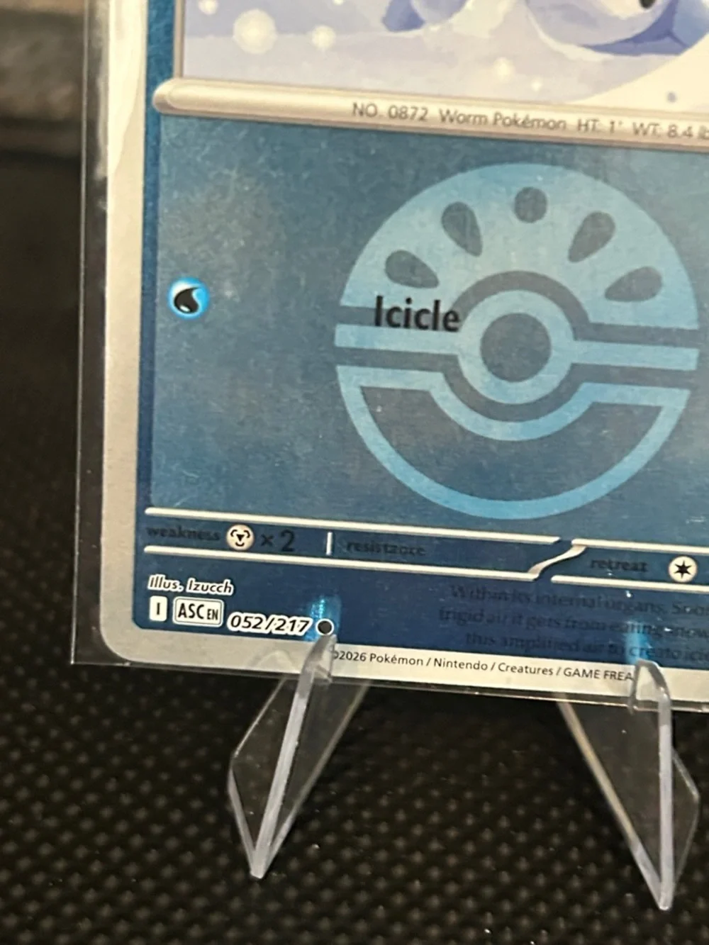 Pokemon‎ Snom 052/217 Reverse Holo Rare from Ascended Heroes Set M/NM